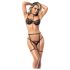 Conjunto de lencería Mapalé con tirantes (negro) - L/XL