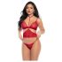 Mapalé - Conjunto rojo de sujetador en 3 piezas