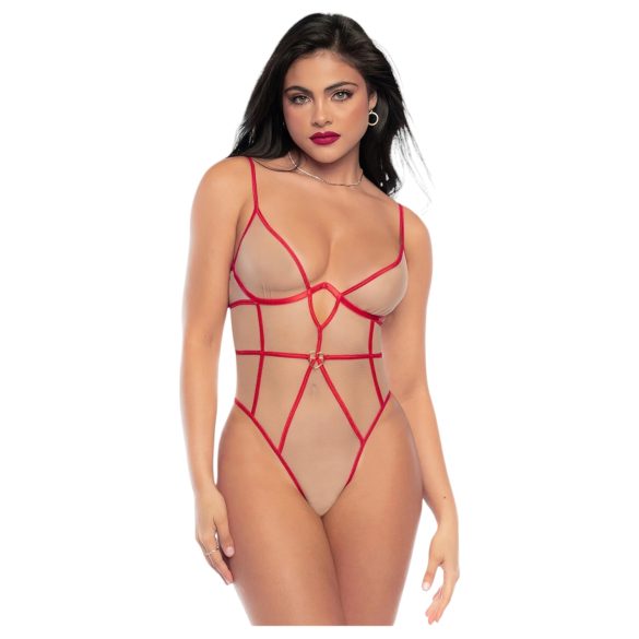 Mapalé - body de tiras rojo-nude