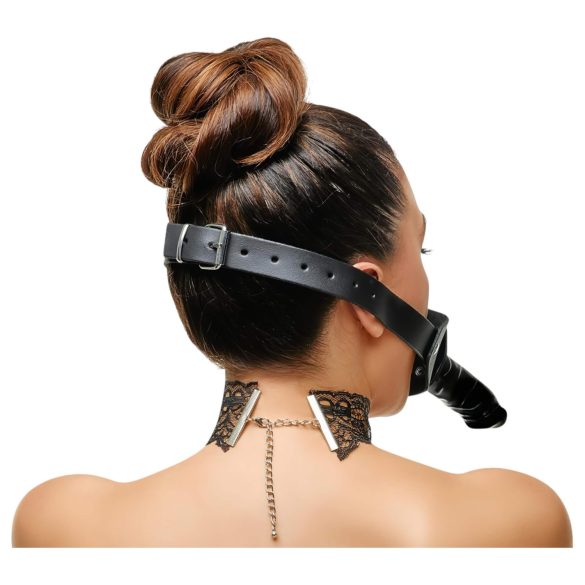 ZADO - mordaza con forma de pene - silicona negra