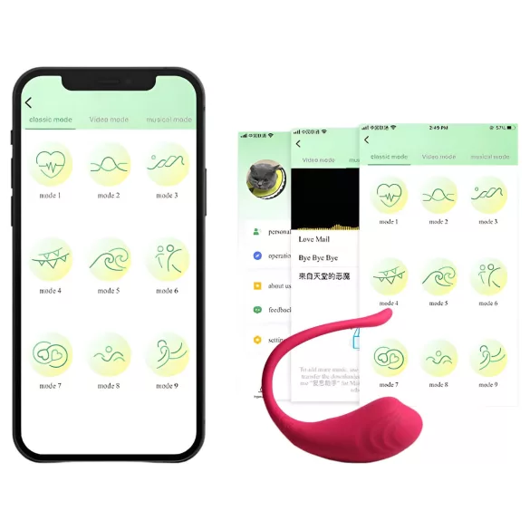 Funny Me - huevo vibrador recargable inteligente - silicona rosa