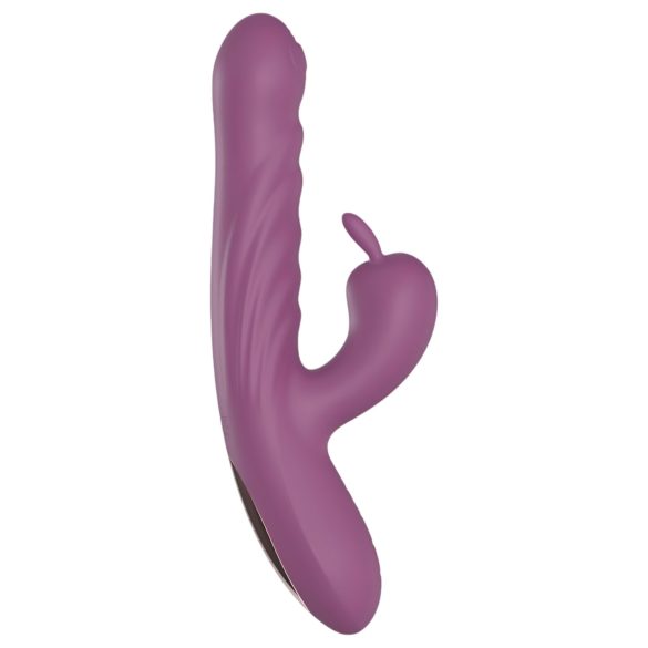 Conejito Vibrador Recargable con Eje de Empuje (lila)