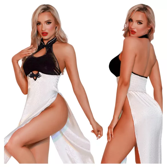 JSY 028 - conjunto de vestido sexy (blanco y negro)