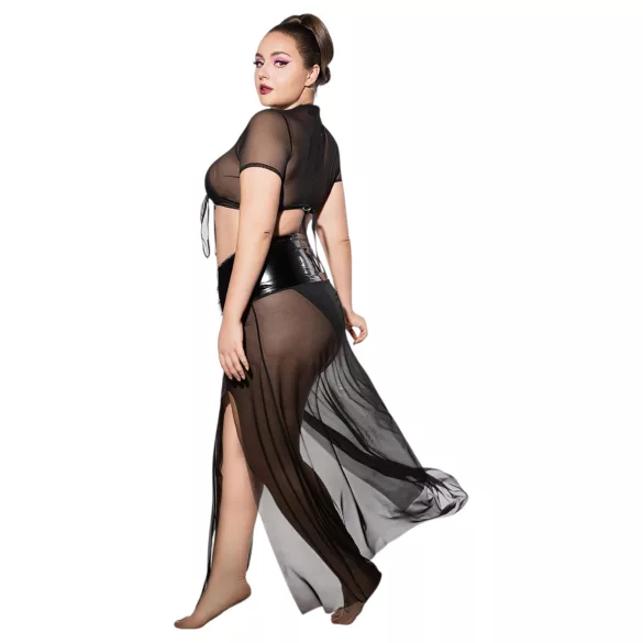 JSY 065 - conjunto babydoll negro (XL-2XL)
