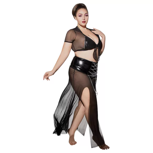 JSY 065 - conjunto babydoll negro (XL-2XL)