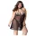 JSY 066 - conjunto de babydoll negro (XL-2XL)