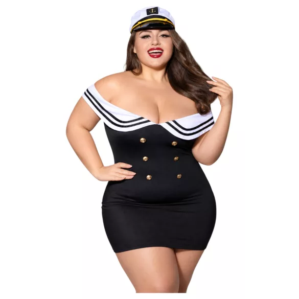 JSY 104 - disfraz de marinero negro (talla XL-2XL)