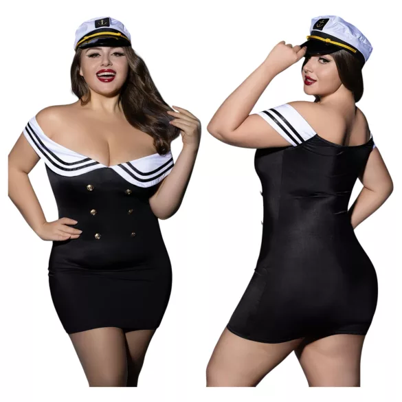 JSY 104 - disfraz de marinero negro (talla XL-2XL)