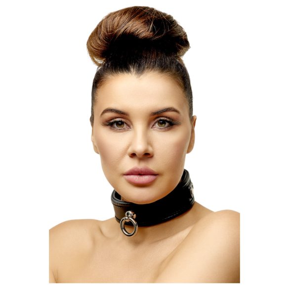 Collar de cuero negro - ZADO