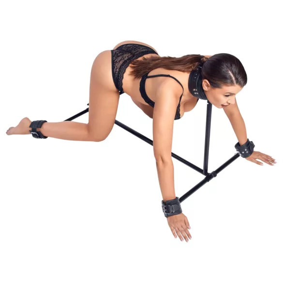 ZADO - separador cuello manos pies - ajustable cuero negro