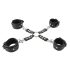 ZADO - Set de esposas cruzadas para muñeca y tobillo (negro)
