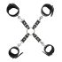 ZADO - Set de esposas cruzadas para muñeca y tobillo (negro)