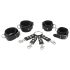ZADO - Set de esposas cruzadas para muñeca y tobillo (negro)