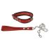 ZADO - collar y correa de cuero (rojo)