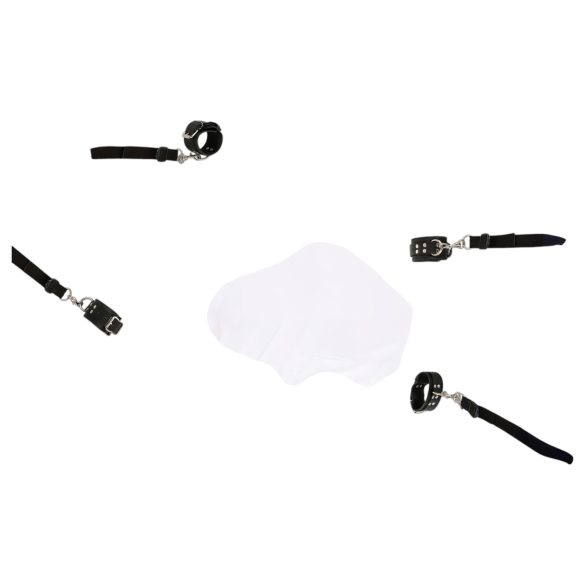 ZADO - set de ataduras para cama - cuero negro