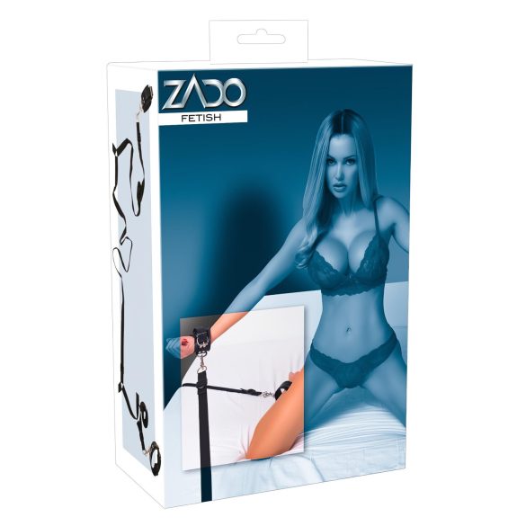 ZADO - set de ataduras para cama - cuero negro