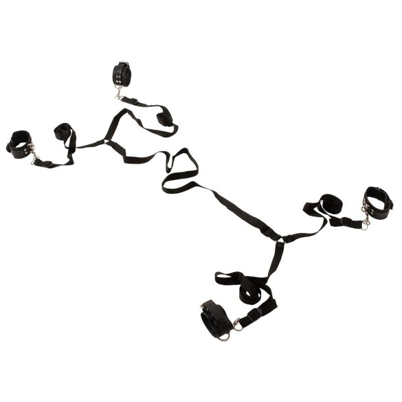 ZADO - set de ataduras para cama - cuero negro