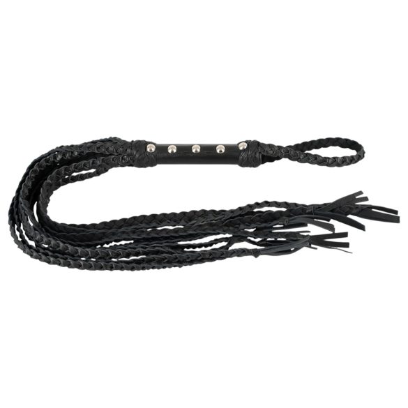 ZADO - Látigo de cuero trenzado 9 hebras (negro)