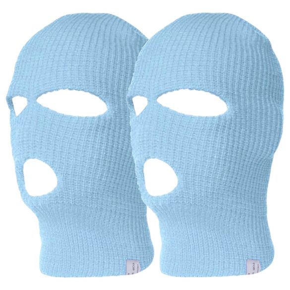 Balaclava - máscara erótica de punto con 3 aberturas - azul