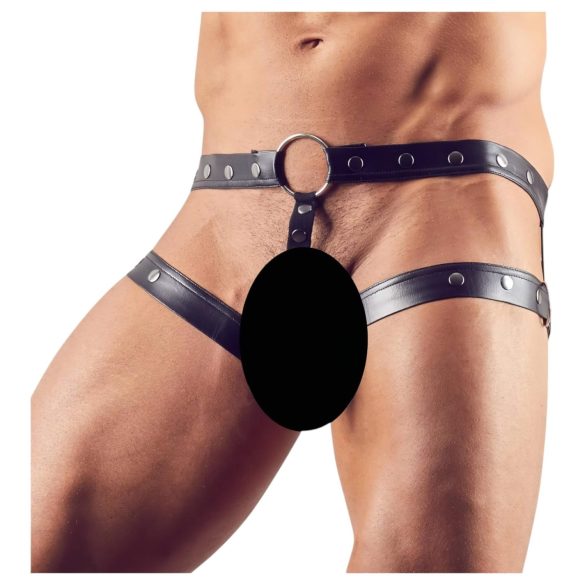 Svenjoyment - arnés con anillo para pene (negro) - M/L