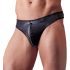 Svenjoyment - tanga brillante con strass y cremallera para hombres (negro) - XL