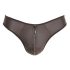 Svenjoyment - Tanga brillante para hombre con cremallera y strass (negro) - XL
