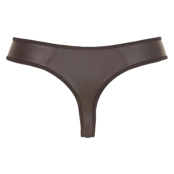 Svenjoyment - tanga hombre brillante con strass y cremallera - negro - 2XL