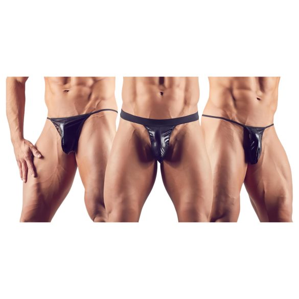 Svenjoyment - tanga para hombre - set 3 piezas - negro - S-L