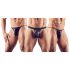 Svenjoyment - Set de tangas para hombre - negro (3 piezas) S-L