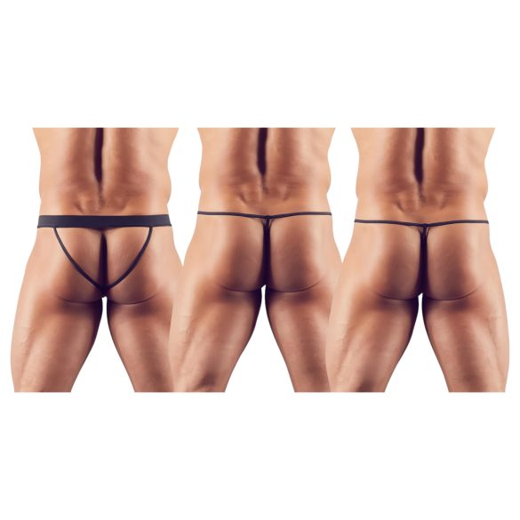 Svenjoyment - tanga para hombre - set 3 piezas - negro - S-L