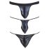Svenjoyment - Set de tangas para hombre - negro (3 piezas) S-L