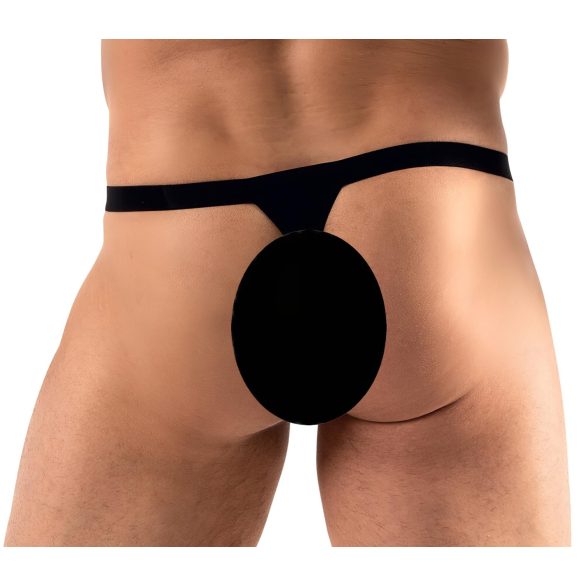 Svenjoyment - tanga masculino negro con strass - M