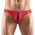 Svenjoyment - Calzoncillo masculino negro con cordones (rojo)