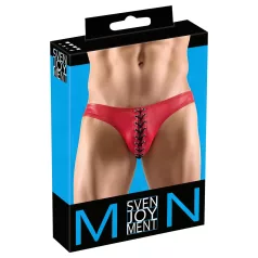 Svenjoyment - bóxer de hombre con cordones - negro/rojo - M