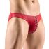 Svenjoyment - Calzoncillo masculino negro con cordones (rojo) - M