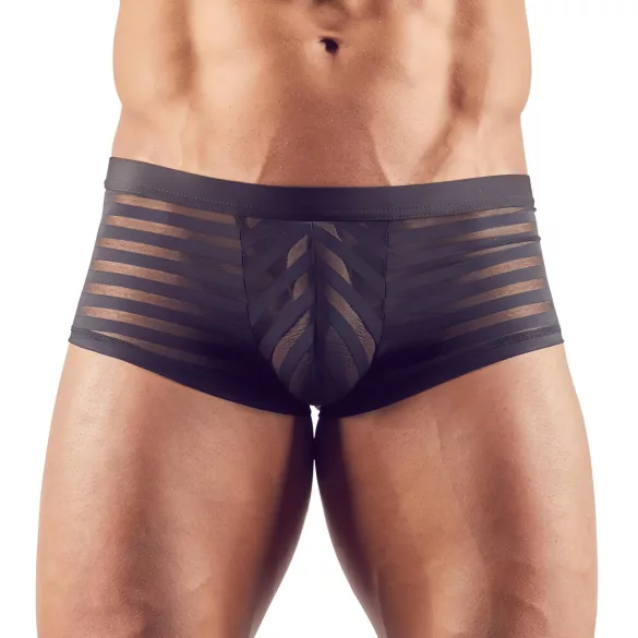 Boxer transparente de rayas - negro - L