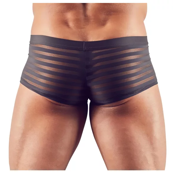 Boxer transparente de rayas - negro - L
