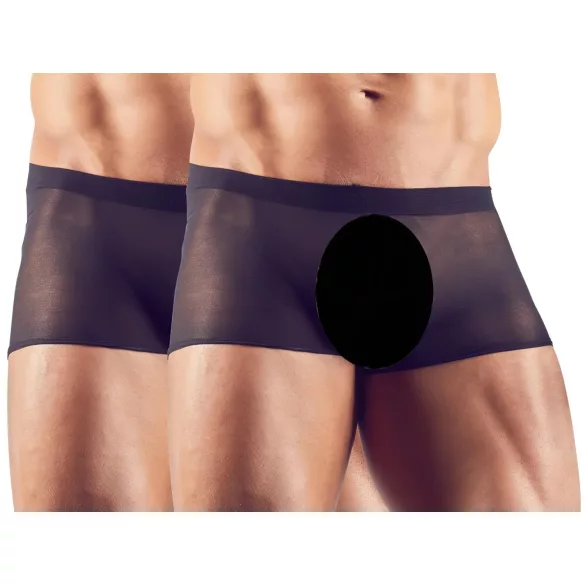 Svenjoyment - Set de boxers negros transparentes de 2 piezas (talla S-L)