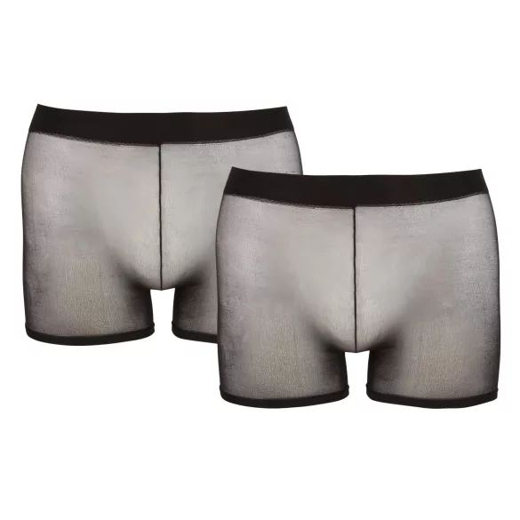 Svenjoyment - Set de boxers negros transparentes de 2 piezas (talla S-L)