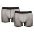 Svenjoyment - juego de bóxers transparentes negros (2 piezas) S-L