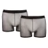 Svenjoyment - Set de boxers negros transparentes de 2 piezas (talla S-L)