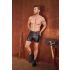 NEK - Pantalones cortos para hombre con cierre de metal (negro) - M