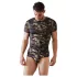 NEK - camiseta para hombre con patrón de camuflaje (verde-marrón)