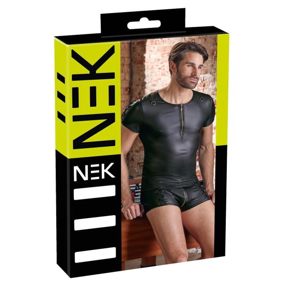 NEK - Camiseta masculina de manga corta efecto mate (negro) - M