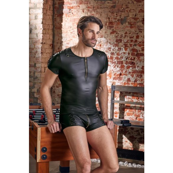 NEK - Camiseta masculina de manga corta efecto mate (negro) - 2XL