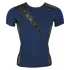 NEK - camiseta masculina sexy con encaje y cordones - negro/azul - M