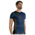 NEK - camiseta masculina sexy con encaje y cordones - negro/azul - M