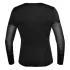 NEK - camiseta negra de manga larga con tirantes cruzados para hombre