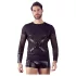 NEK - camiseta negra de manga larga con tirantes cruzados para hombre