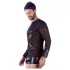 NEK - camiseta negra de manga larga con tirantes cruzados para hombre